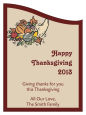 Thick Border Thanksgiving Curved Wine Hang Tag 2.75x3.75